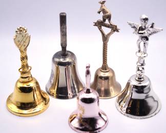 lot of 5 metal bells