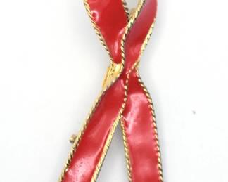 vintage Verducci red awareness pin
