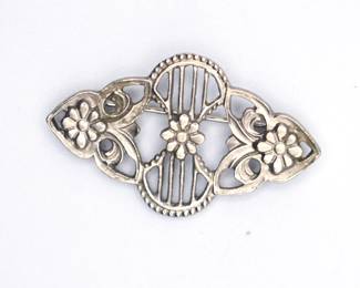 silver tone brooch