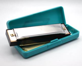 10 Holes Harmonica with case