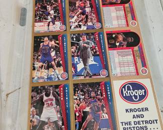 Basketball card uncut sheet