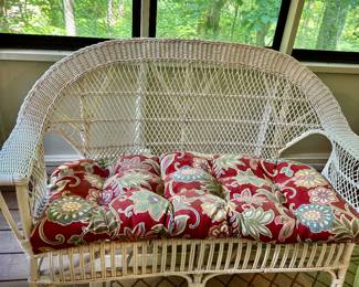 Wicker sofa and two chairs