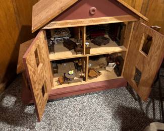 Large dollhouse with furniture