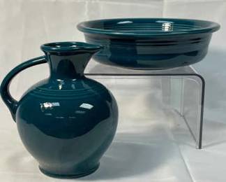 FIESTA 2PC Set Large Serving Bowl Carafe, Juniper.