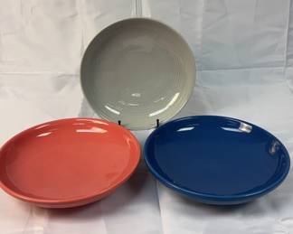FIESTA 3PC Set Presentation Bowls Discontinued Pearl Grey, Flamingo Retired Lapis