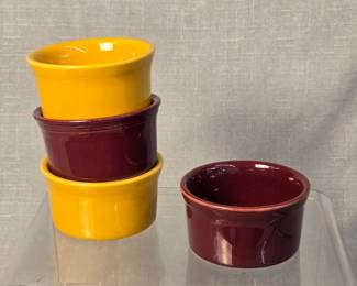 FIESTA 4PC Set Ramekins Sunflower Cinnabar The Homer Laughlin China Co.