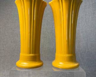 FIESTA 2PC Set, Fiesta Medium Flared Vase Marigold The Homer Laughlin China Co.