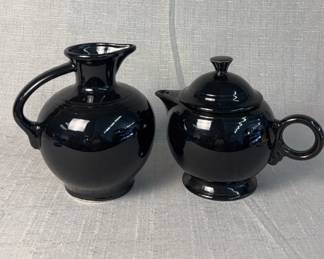 FIESTA 2 PC Set Carafe Large Teapot Black The Homer Laughlin China Co.