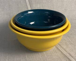 FIESTA 3PC Set Small, Medium Large Mixing Bowls Daffodil Juniper