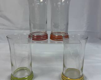 FIESTA 4 PC Set Highball Elegance Glassware Discontinued Assorted Colors