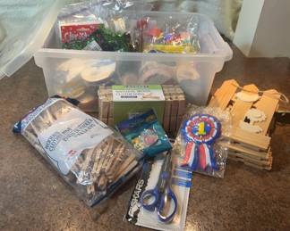 Tote of Craft Supplies