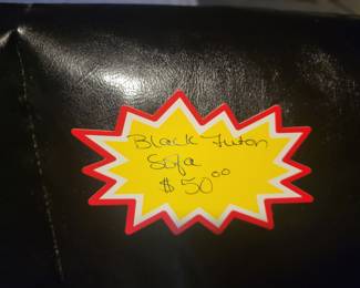 BLACK FUTON SOFA $50