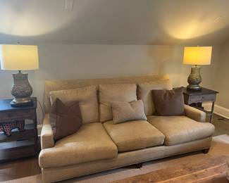 Sofa, End Tables and Lamps