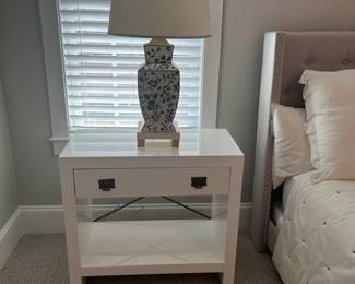 Bedside Table and Lamp