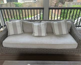 Restoration Hardware Wicker Sofa
