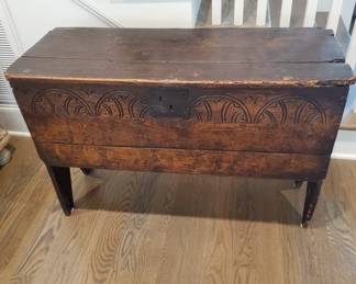 Antique Chest with Carving