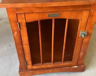 Wooden Dog Crate End Table Small Pet Cage