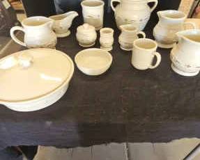Longaberger Dishware In Traditional Red