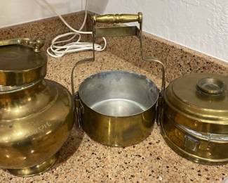 Brass Antique Lunch Kit And Urn