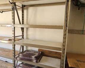 Two Pieces Of Five Tier Metal Shelving