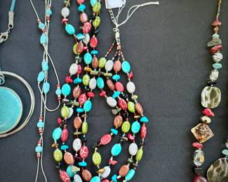Real and faux turquoise jewelry. Barse, Leekity, Zuni, Navajo, needlepoint / petit point, Blue Copper, Sleeping Beauty
Also, amethyst, fire opal, rhodolite garnet, black opal, white topaz, sterling silver