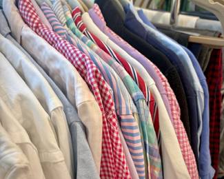Men’s clothing - sports jackets, button down shirts, polos, shorts, etc