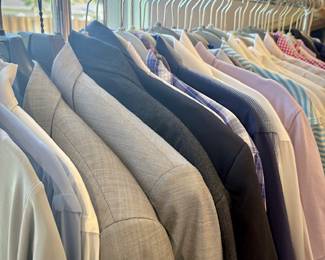 Men’s clothing - sports jackets, button down shirts, polos, shorts, etc
