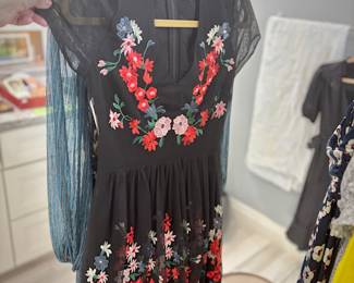 Maje dress with floral embroidery