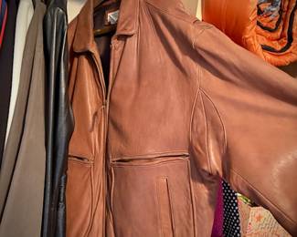 Vintage (1980s?) leather Banana Republic bomber jacket