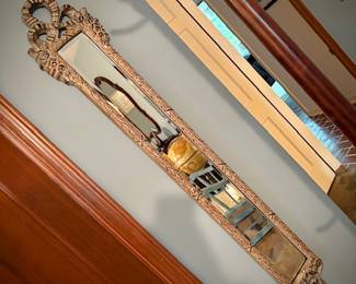 Narrow wall mirror