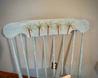 Painted palm tree rocker
