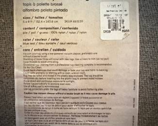 West Elm "Brushed Palette" 5x8 area rug