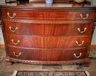Refinished antique bedroom set - Dresser & mirror