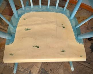 Painted palm tree rocker
