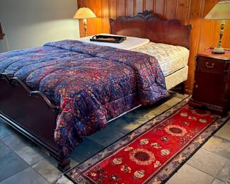 Antique bedroom set and red Chinese runner (area rug also available in Dining Room) 