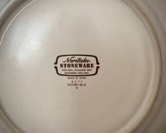 Noritake Stoneware "Victory Blue" dish set