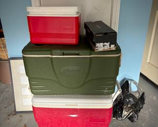 Coleman and Igloo coolers