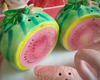 Watermelon salt & pepper shakers