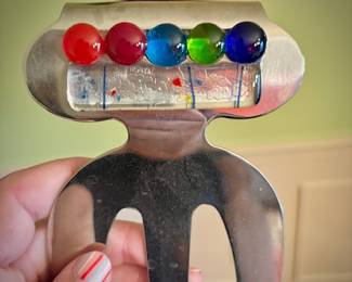 Glass salad bowl set