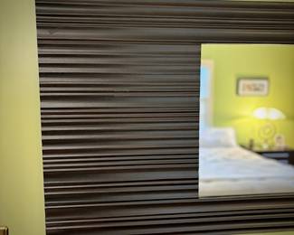 Modern nightstands, dresser, mirror, and bureau