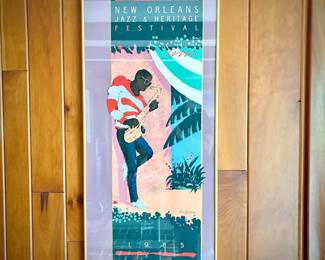 1985 New Orleans Jazz & Heritage Festival poster