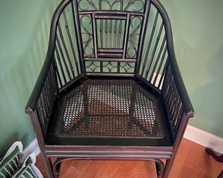 Vintage bamboo caned chair