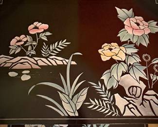 Black lacquer Chinese nesting tables