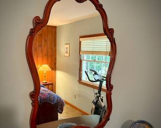 Refinished antique bedroom set - Dresser & mirror