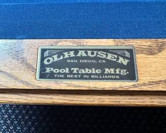 Olhausen pool table