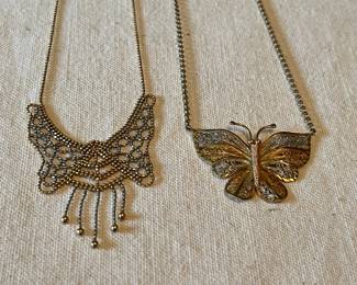 10K Gold Butterfly Necklaces