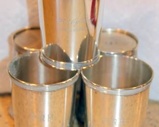 5 Benjamin Trees Sterling Mint Julep Cups