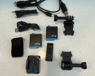 H92 - $250 ALL. GoPro 9 Black with accessories. "The Remote", 1 soft handle, 1 long retractable handle, Dual Charger & Enduro Batteries, Clip Mount, Light Mod, Suction Cup, Jaws Flex Clamp, & Media Mod. Total of 4 batteries included.
