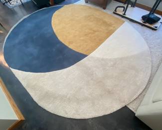 H80 - $350. West Elm Capsule Rug. Measures 8' x 10'. 68% Wool 32% Viscose.