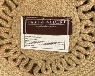 H20 - $40. Dash & Albert. 4' round Bowline Hand-Woven Indoor/Outdoor Rug.
